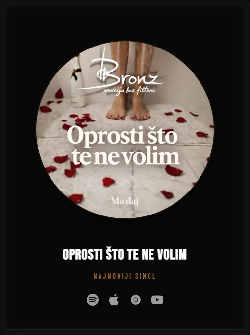 The current release is presented as a clear listening entry point.